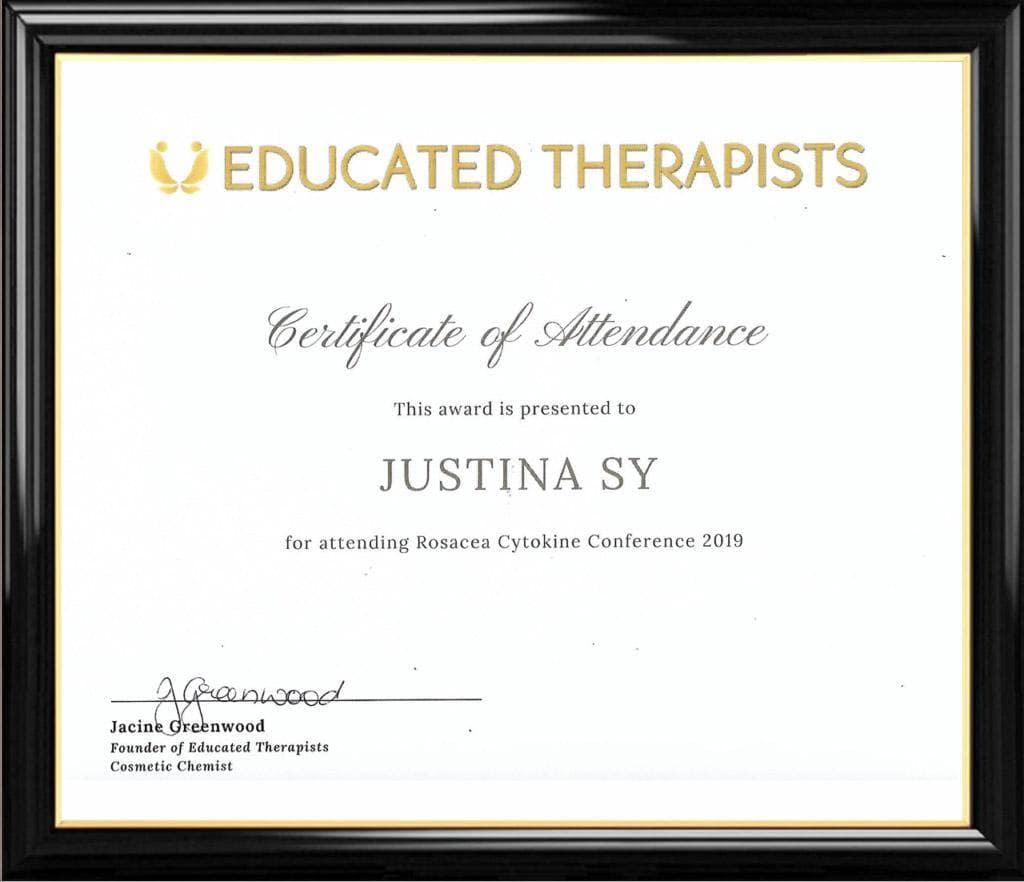 Acne Clinic Certificate 1